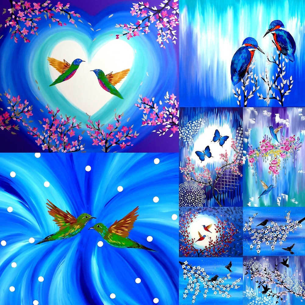 "Blue designs" by cathyartist | Redbubble