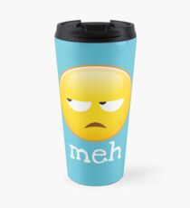Meh Emoji Bored Face Travel Mug