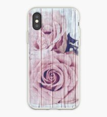 Vintage Shabby Chic Dusky Pink Rose iPhone-Hülle & Cover