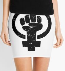 Feministische Raised Fist - Distressed Minirock