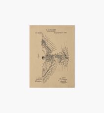1889 Patent Flying machine invention Art Board