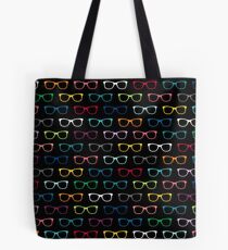 Buntes Hippie-Brillen-Muster Tote Bag