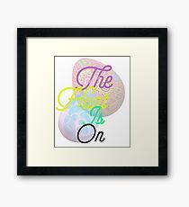 The Hunt Is On, Vintage Easter Egg, Egg Hunt Framed Print