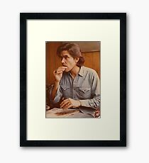 Guy Clark Rolling Cigarette Framed Print