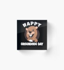 Cute Groundhog Day Apparel Acrylic Block