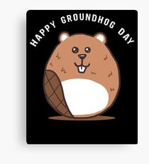 Cute Groundhog Day Apparel Canvas Print