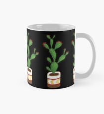 The Flowering Cactus on Black Mug