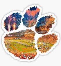Clemson University (w/ Football Game Background) Sticker