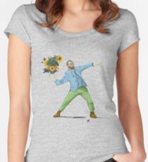 Camiseta entallada de cuello ancho Van Goghsky