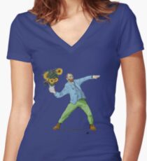 Van Goghsky Shirt mit V-Ausschnitt