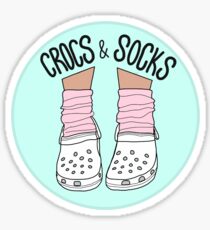 White Crocs and Socks Sticker
