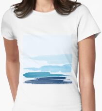 Water Brush Stroke Women's Fitted T-Shirt