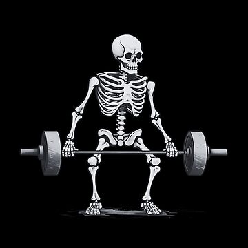 Deadlift Weight Lifting Gym Workout Skeleton Gifts Funny Deadlift  Weightlifting Gym Workout Halloween Party Throw Pillow, 18x18, Multicolor