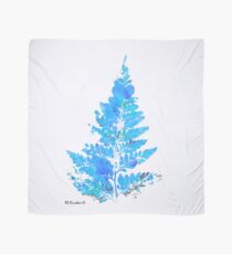 Blue Fern Leaf Scarf