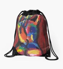 Abstract figurative art Drawstring Bag