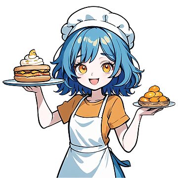 Two anime girl bakers holding pastries - AI Generated Artwork - NightCafe  Creator
