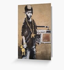 Banksy Kid Detail Greeting Card