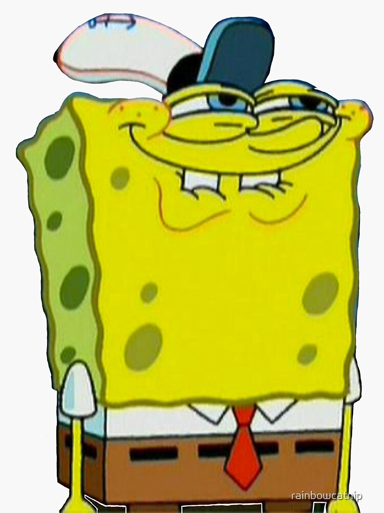 "Funny Spongebob" Sticker by rainbowcatnip Redbubble