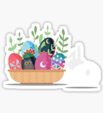 easter bunny basket Sticker