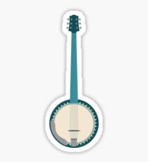 Teal Banjo Print Sticker