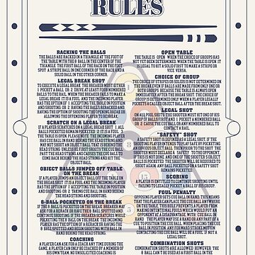 8-ball rules poster Art Board Print for Sale by Courtney Nicholls