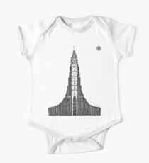 Body de manga corta para bebé Hallgrimskirkja (Catedral de Islandia)