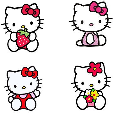 Imán for Sale con la obra «Lindo conjunto de pegatinas de Hello Kitty» de  PsychedVision