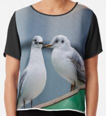 Irgendein weißer Vogel Chiffontop