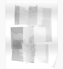 Grey Geometric Abstract "Building Blocks" Poster