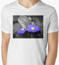 two indigo primroses 03/09/18 V-Neck T-Shirt