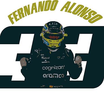 Fernando Alonso Aston Martin F1 2023 Win 33 The Nano Pack Stickers Sticker  by Almorranero