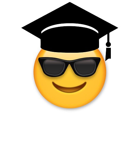 emoji with graduation hat
