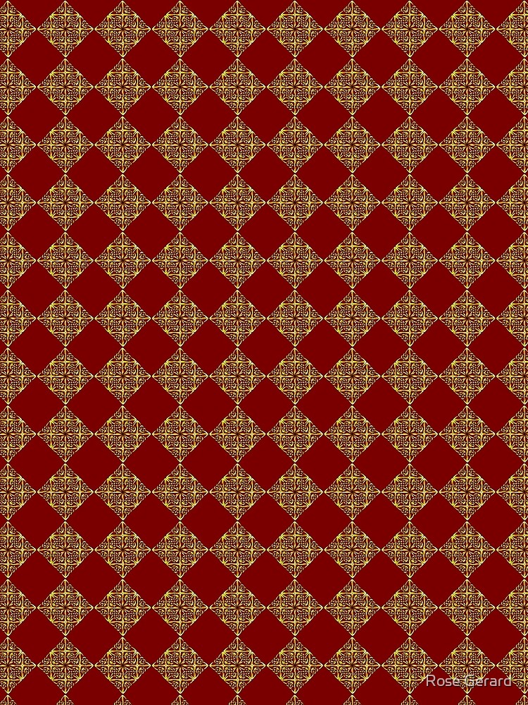 Red & Gold Diamonds by arkadyrose