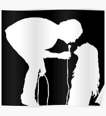 Robbers Silhouette (white) Poster