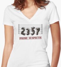 The Prime Number Suspects Women's Fitted V-Neck T-Shirt