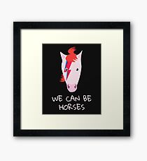 David Bowie Aladdin Sane And Heroes Parody Framed Print