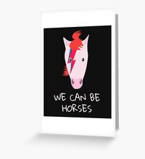 David Bowie Aladdin Sane And Heroes Parody Greeting Card