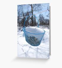 Basket of snow Greeting Card