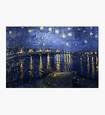'Starry Night Over The Rhone' by Vincent Van Gogh (Reproduction) Photographic Print