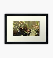 Crystal formation mountain landscape Framed Print