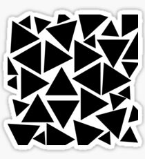 Urban Black and White Geometric Triangle Pattern Sticker
