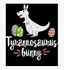 Funny Easter Shirts For Kids Tyrannosaurus Bunny Cute T-Rex Photographic Print