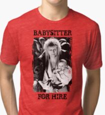 David Bowie - Jareth: Babysitter For Hire Tri-blend T-Shirt