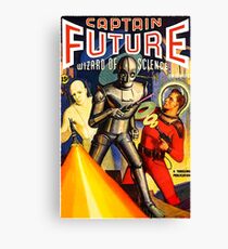Retro Vintage CAPTAIN FUTURE NO. 1 PULP MAGAZINE ART Canvas Print