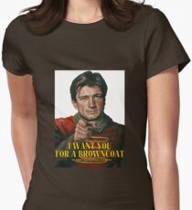 I Want You for a browncoat Women's Fitted T-Shirt