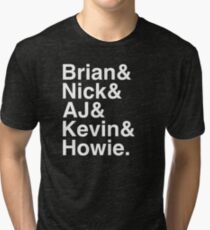 Backstreet Boys Names Helvetica Ampersand Tri-blend T-Shirt
