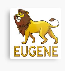 Eugene Lion Drawstring Bags Metal Print
