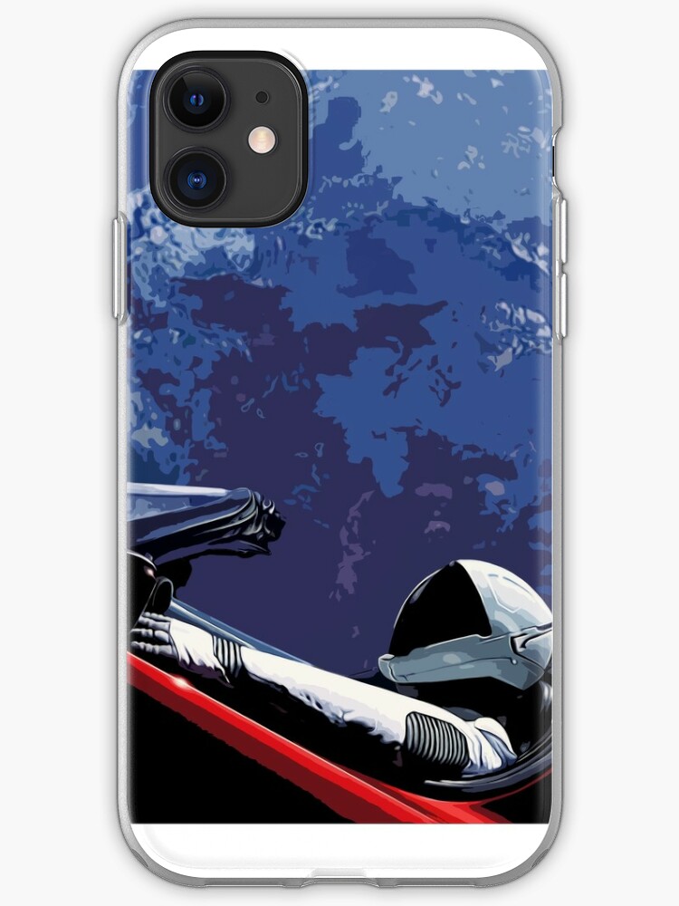 Dont Panic Spacex Tesla Roadster Iphone Case By Grundelboy