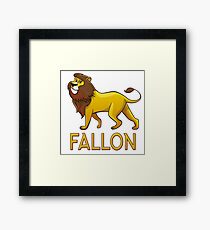 Fallon Lion Drawstring Bags Framed Print
