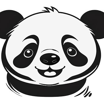 Adorable Panda Face: Instant Cuteness Overload Sticker for Sale by ilan975